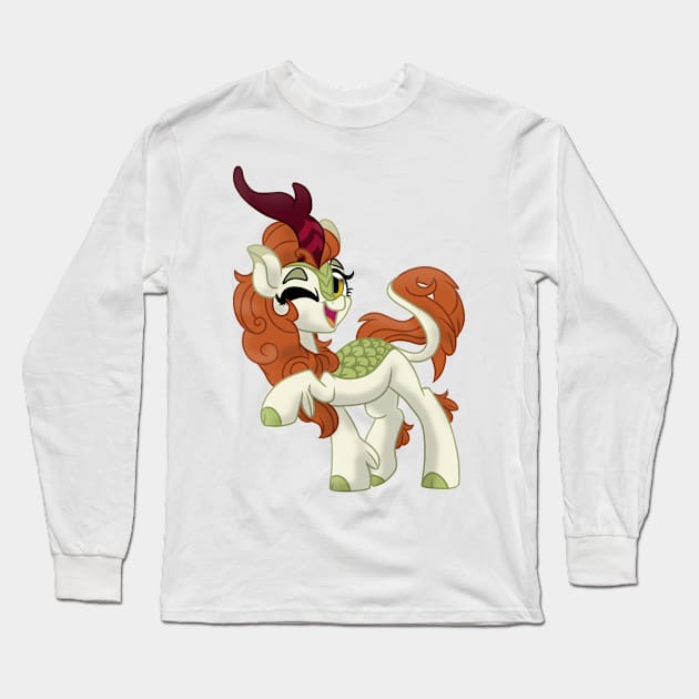 Winky Autumn Blaze Long Sleeve T-Shirt by Jenneigh